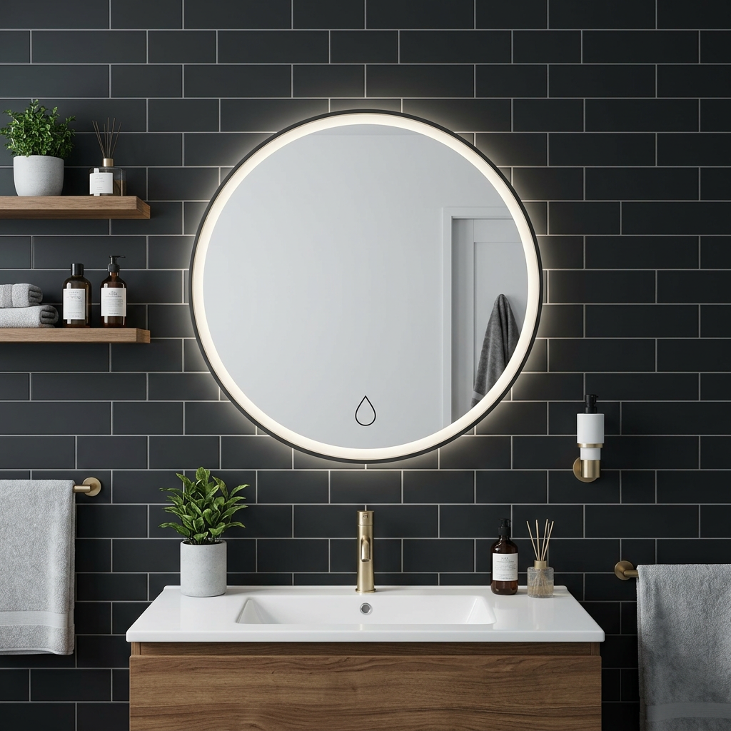 Miroir LED MSB Noir anthracite
