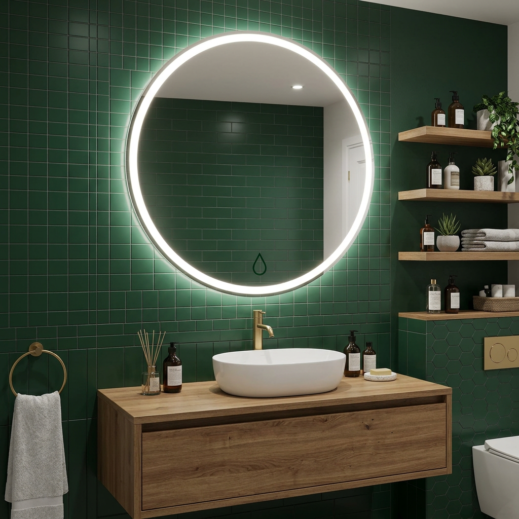 Miroir LED MSB Vert forêt