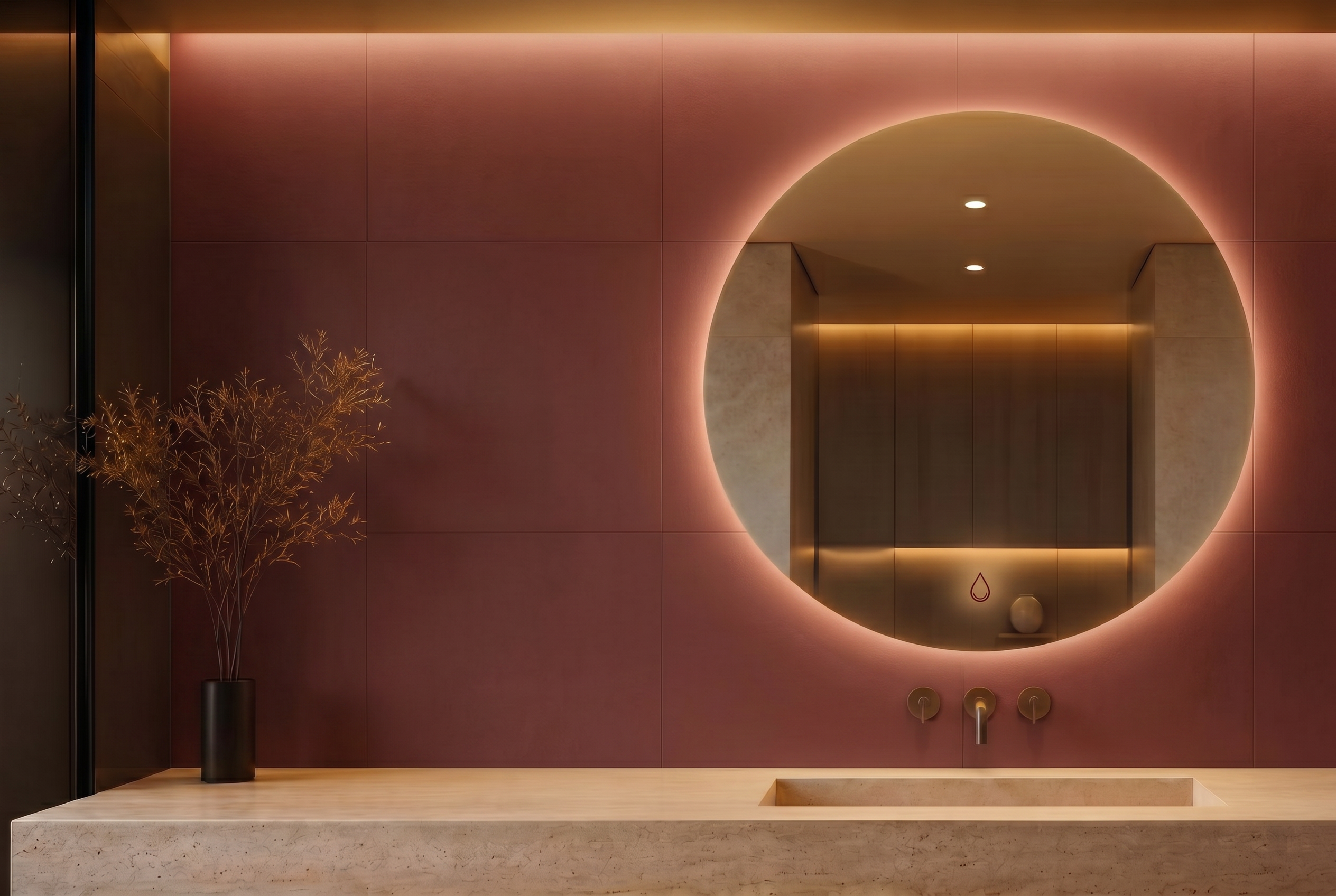 Miroir LED MSB Rouge