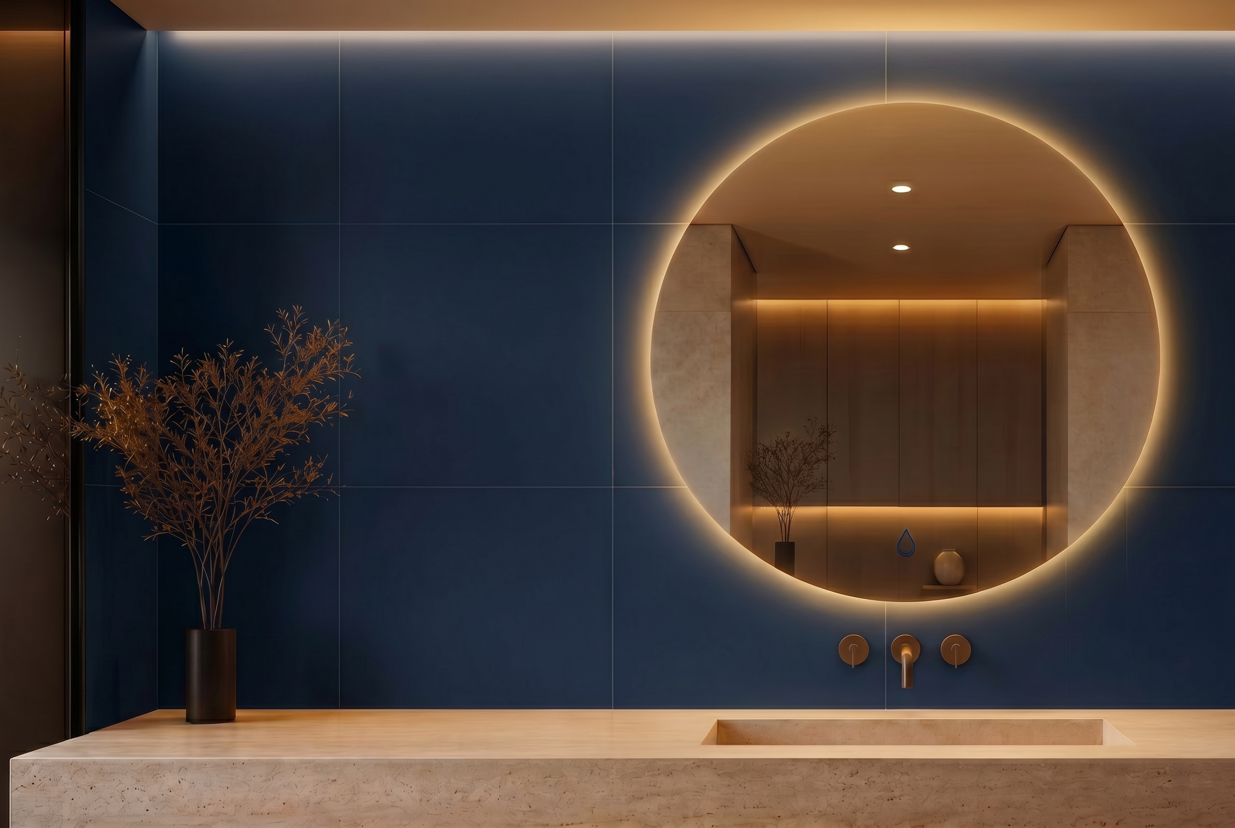 Miroir LED MSB Bleu nuit